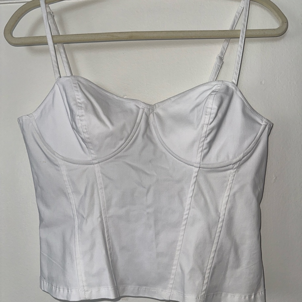 White Corset Style Top